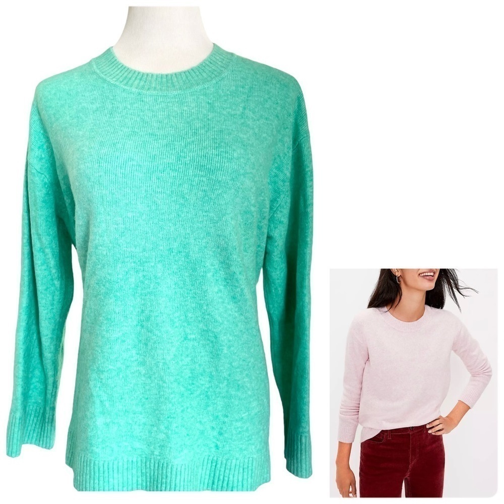 LOFT New Vivid Mint Relaxed Sweater Size XL NWOT